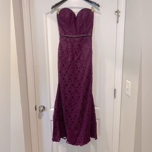 Plum purple bridesmaid dress